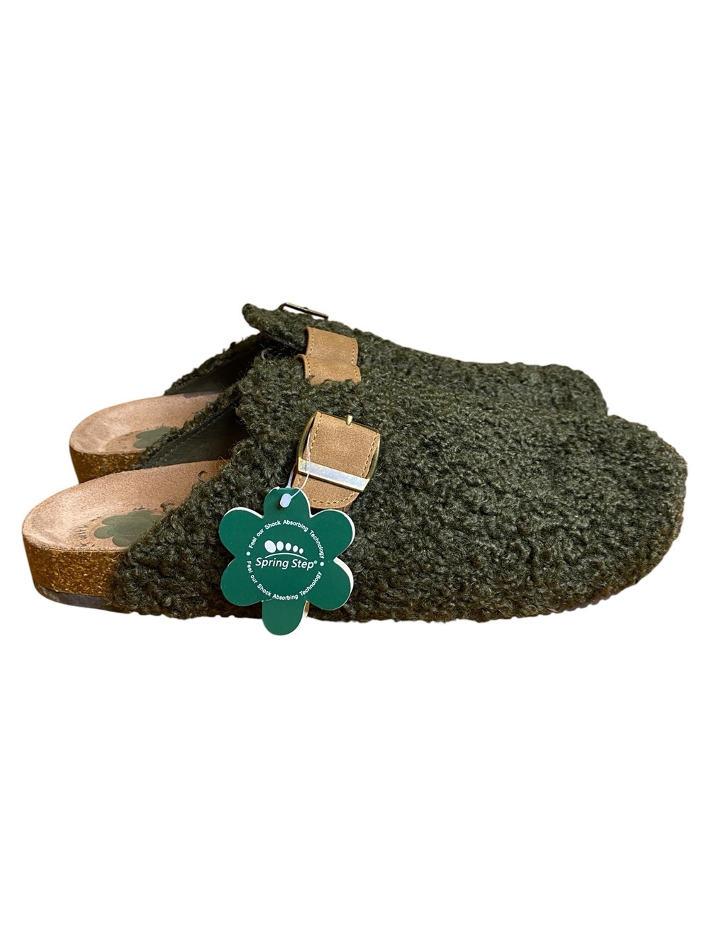 Spring Step Dorian Green Sherpa Clogs Woman size 42 or 11US